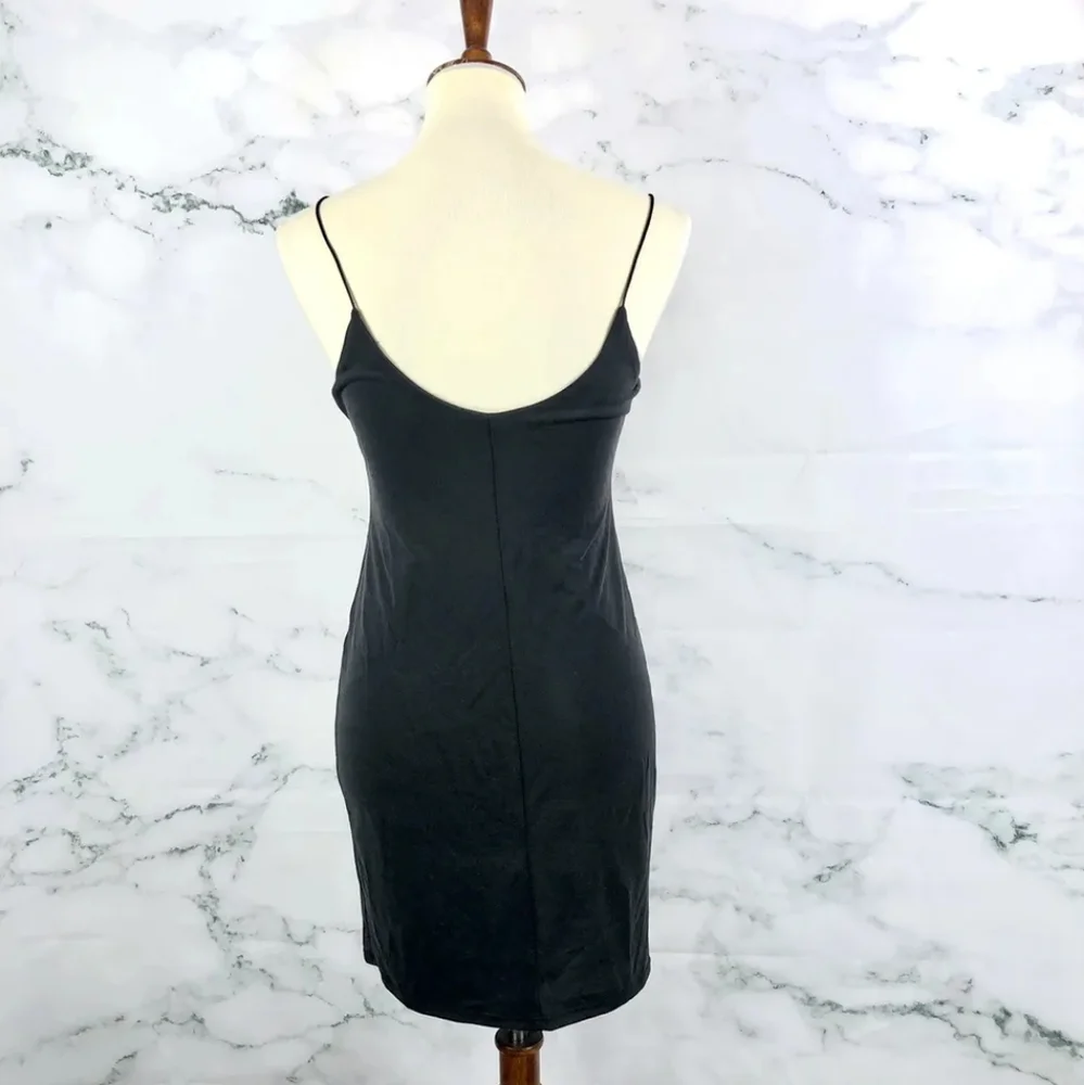 Urban Outfitters - Strappy Soho Cupro Bodycon Mini Dress | Size Medium, Black - Picture 11 of 15